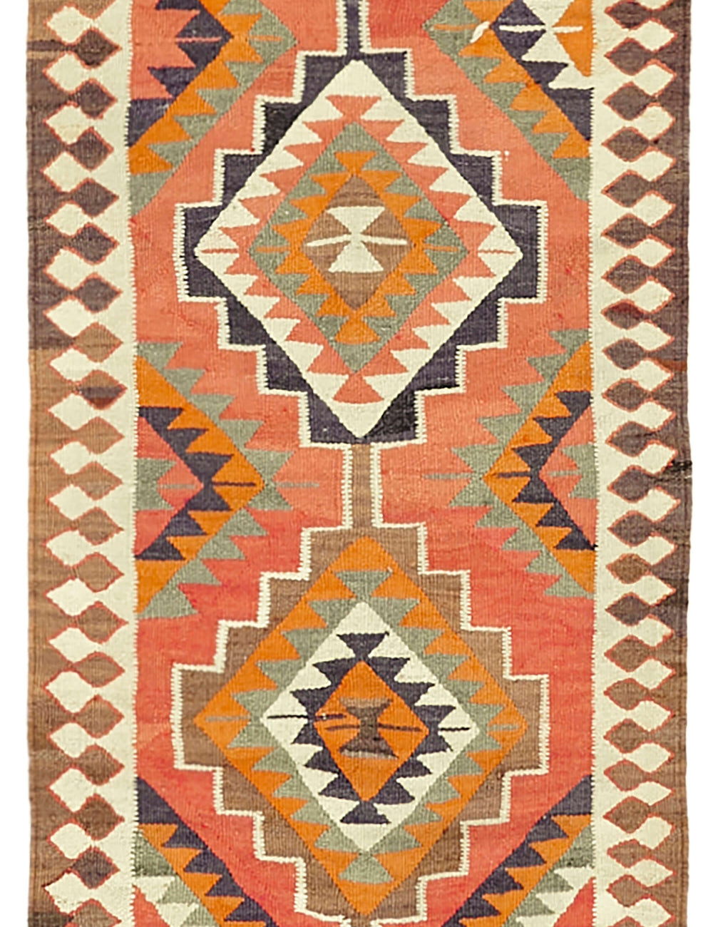 Vintage Heriki Kilim Runner - World Collected 100x345cm