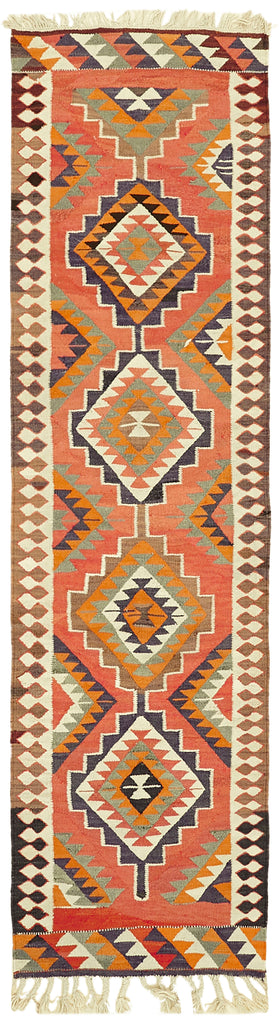 Vintage Heriki Kilim Runner - World Collected 100x345cm at Sama Rugs