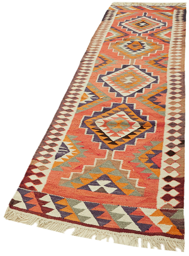 Vintage Heriki Kilim Runner - World Collected 100x345cm detail image 3 at Sama Rugs