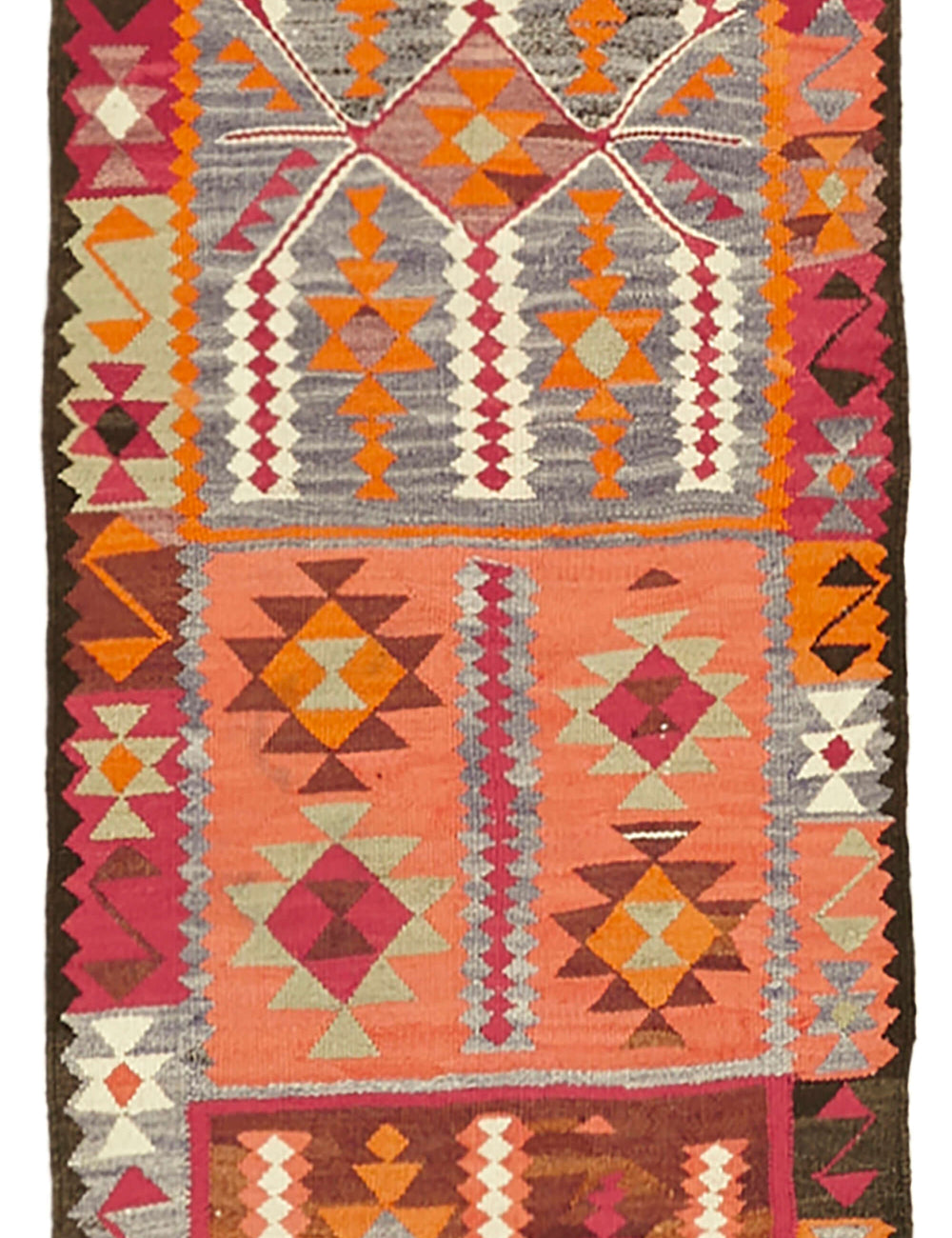 Vintage Heriki Kilim Runner - Restored Heritage 92x365cm
