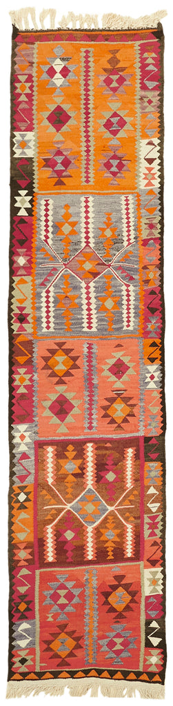 Vintage Heriki Kilim Runner - Restored Heritage 92x365cm at Sama Rugs