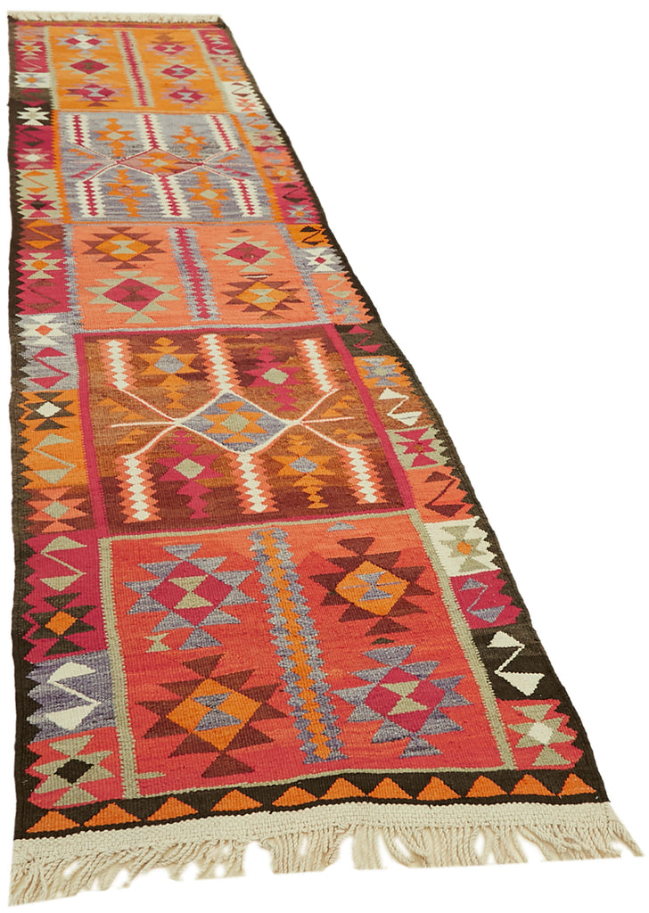 Vintage Heriki Kilim Runner - Restored Heritage 92x365cm detail image 2 at Sama Rugs