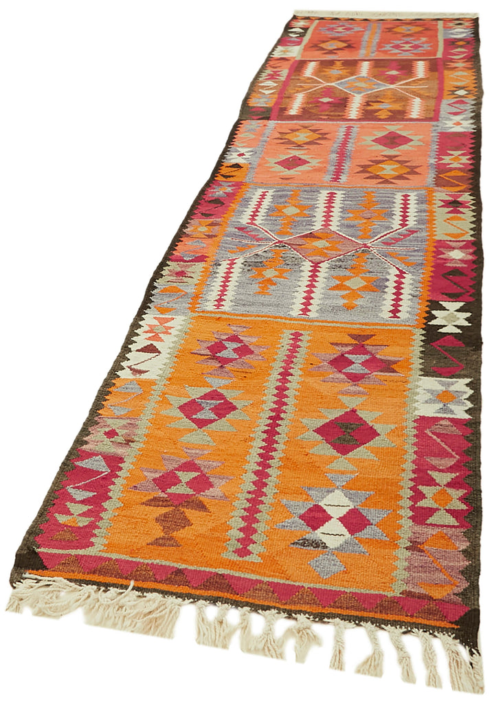 Vintage Heriki Kilim Runner - Restored Heritage 92x365cm detail image 3 at Sama Rugs