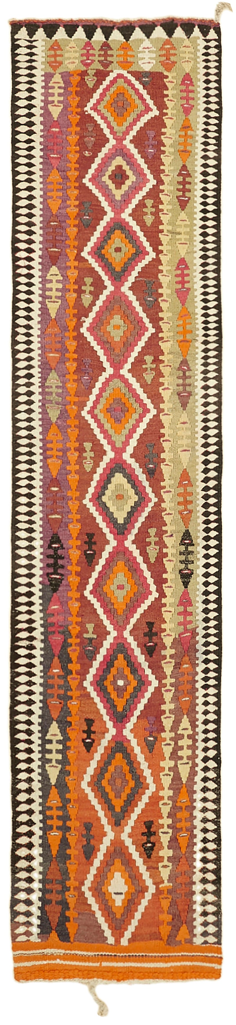 Vintage Heriki Kilim Runner - Old World Passage 86x365cm at Sama Rugs
