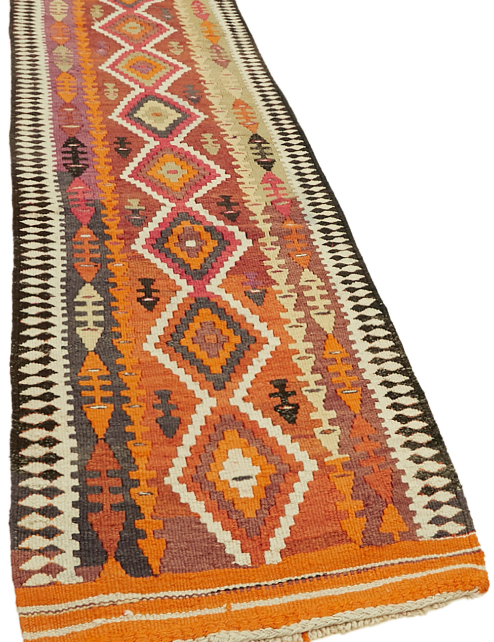 Vintage Heriki Kilim Runner - Old World Passage 86x365cm