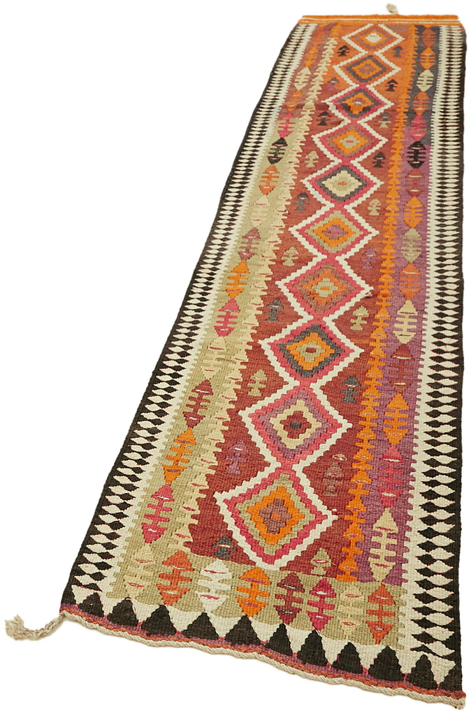 Vintage Heriki Kilim Runner - Old World Passage 86x365cm detail image 3 at Sama Rugs
