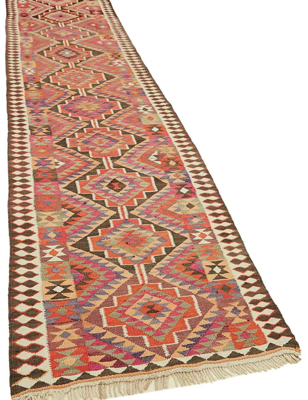 Vintage Heriki Kilim Runner - Hand Restored 90x347cm