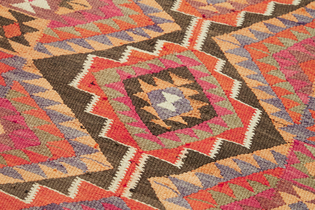 Vintage Heriki Kilim Runner - Hand Restored 90x347cm detail image 5 at Sama Rugs