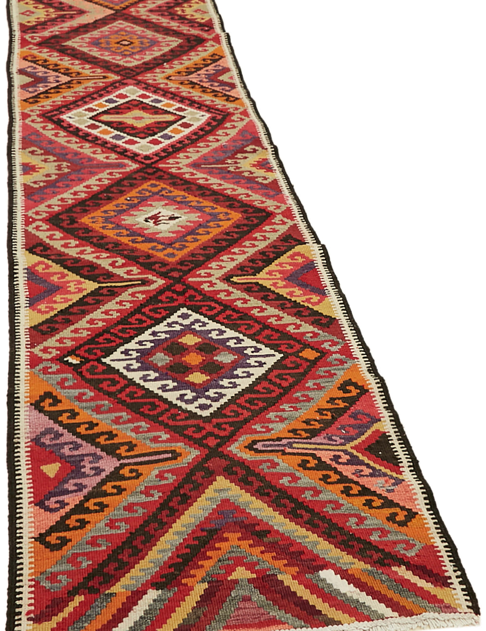 Vintage Heriki Kilim Runner - Collected Kilim 83x322cm