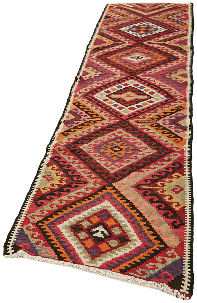 Vintage Heriki Kilim Runner - Collected Kilim 83x322cm detail image 3 at Sama Rugs