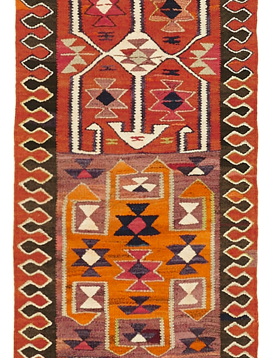 Vintage Heriki Kilim Runner - Woven Journey 90x307cm