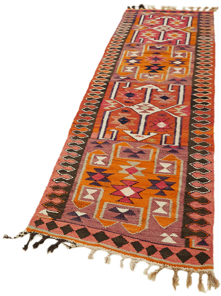 Vintage Heriki Kilim Runner - Woven Journey 90x307cm detail image 3 at Sama Rugs