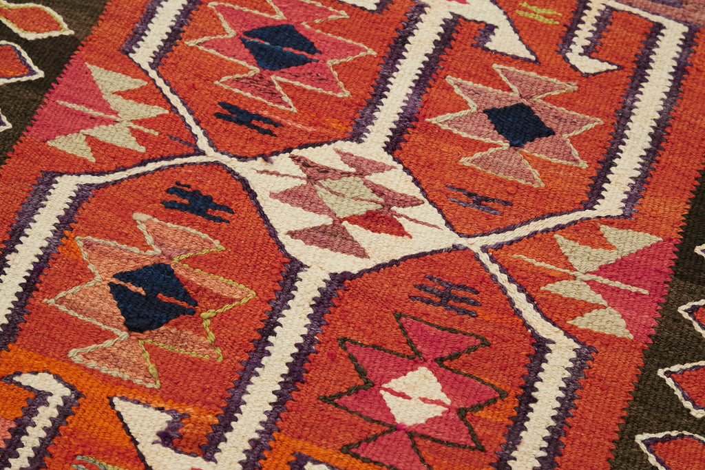 Vintage Heriki Kilim Runner - Woven Journey 90x307cm detail image 5 at Sama Rugs