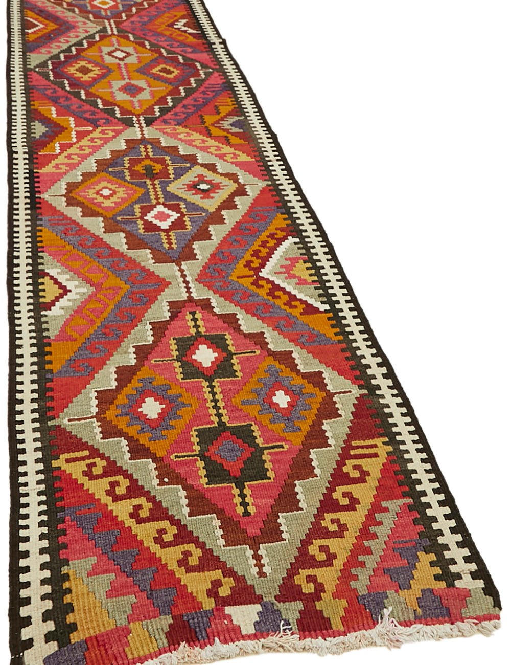 Vintage Heriki Kilim Runner - Artisan Refinished 90x383cm