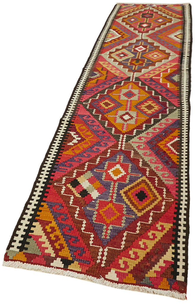 Vintage Heriki Kilim Runner - Artisan Refinished 90x383cm detail image 3 at Sama Rugs