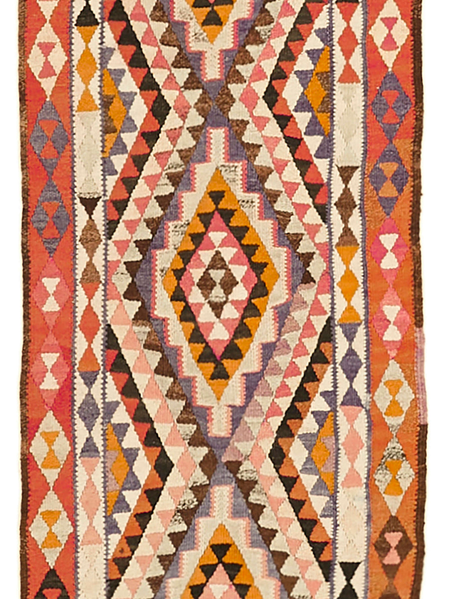Vintage Heriki Kilim Runner - Global Heritage 92x292cm