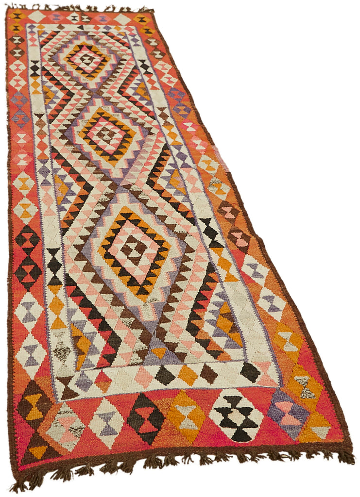 Vintage Heriki Kilim Runner - Global Heritage 92x292cm detail image 2 at Sama Rugs