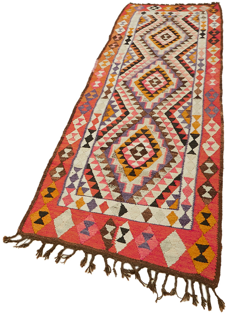 Vintage Heriki Kilim Runner - Global Heritage 92x292cm detail image 3 at Sama Rugs