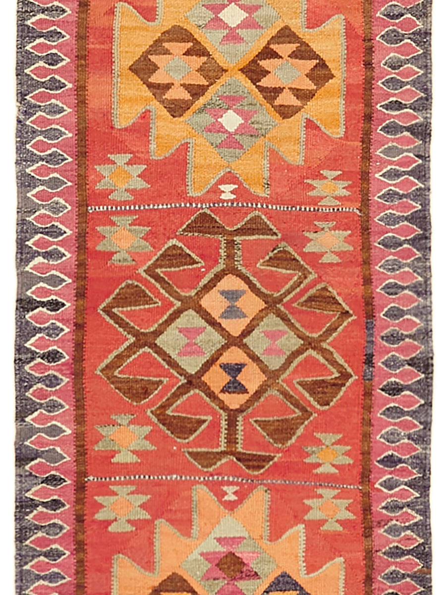 Vintage Heriki Kilim Runner - Timeless Passage 98x320cm