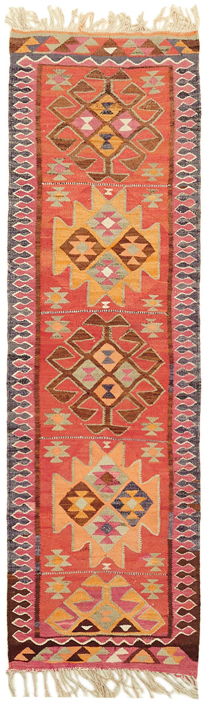 Vintage Heriki Kilim Runner - Timeless Passage 98x320cm at Sama Rugs
