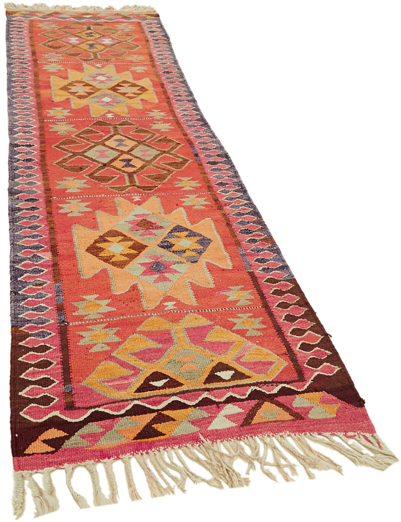 Vintage Heriki Kilim Runner - Timeless Passage 98x320cm detail image 2 at Sama Rugs