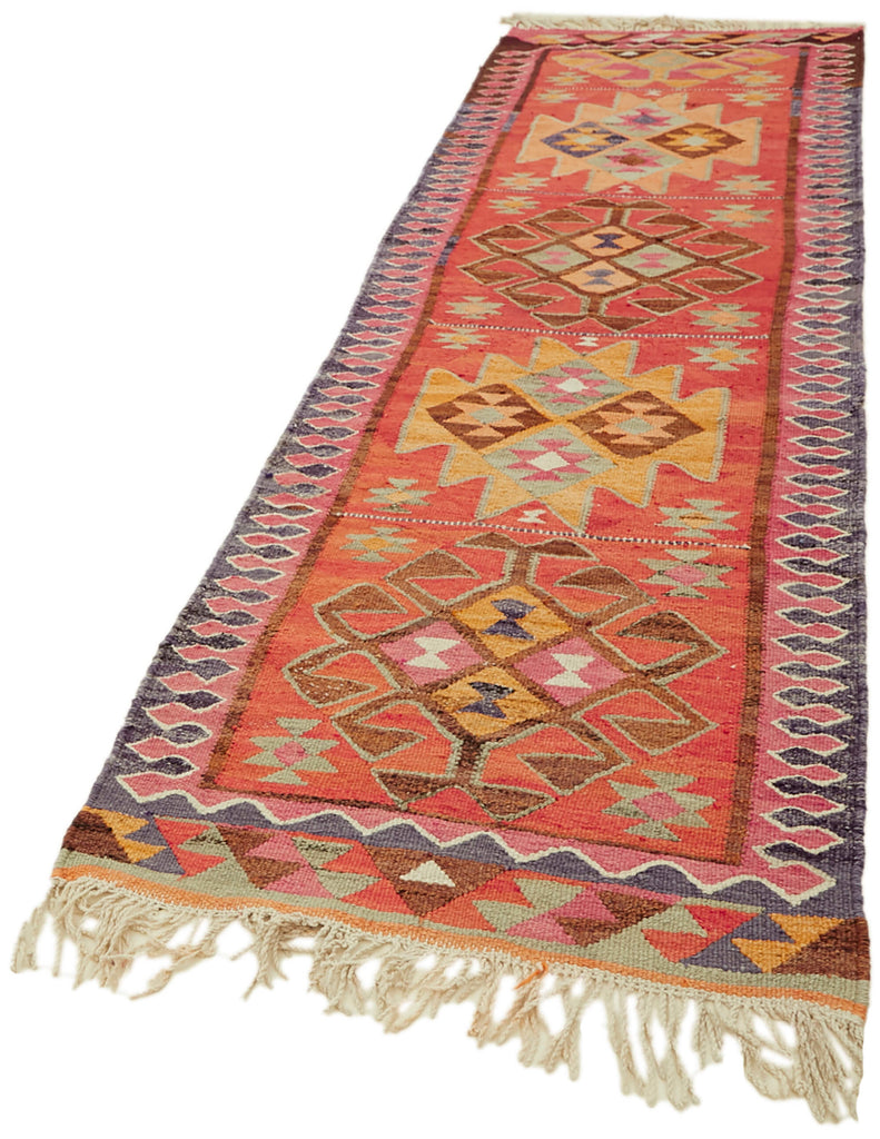 Vintage Heriki Kilim Runner - Timeless Passage 98x320cm detail image 3 at Sama Rugs