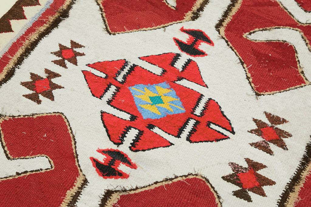 Vintage Heriki Kilim Runner - Heritage Trail 96x332cm detail image 5 at Sama Rugs