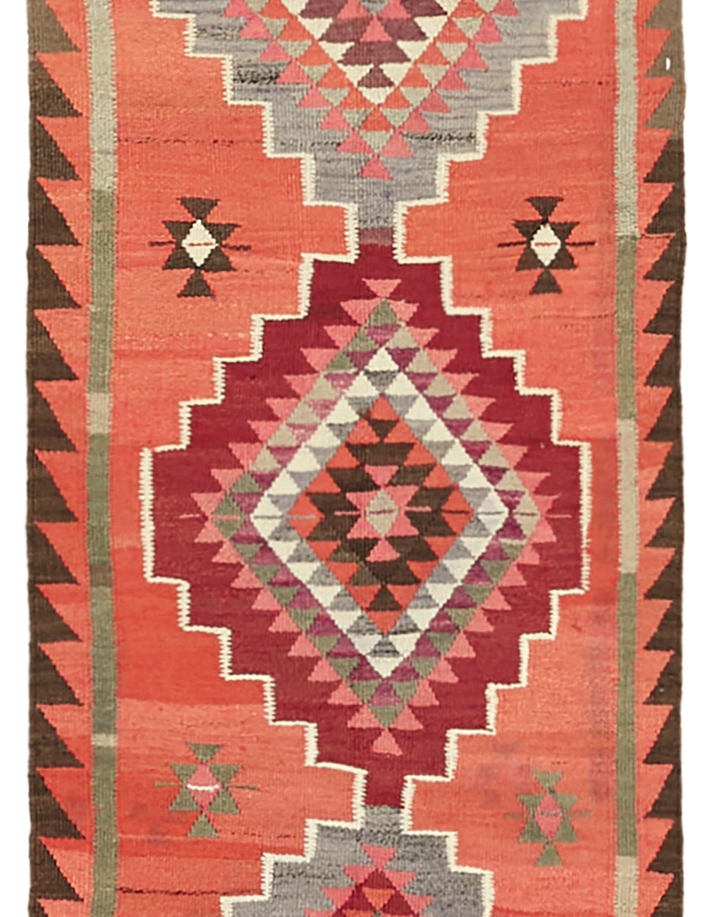 Vintage Heriki Kilim Runner - Collected Corridor 98x313cm