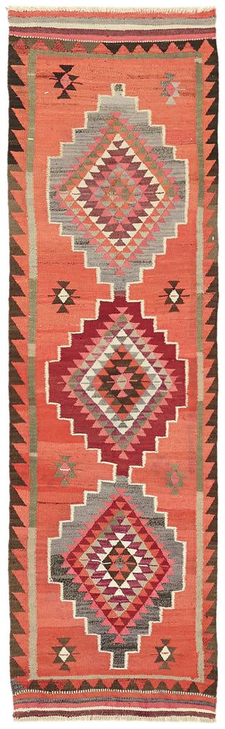 Vintage Heriki Kilim Runner - Collected Corridor 98x313cm at Sama Rugs