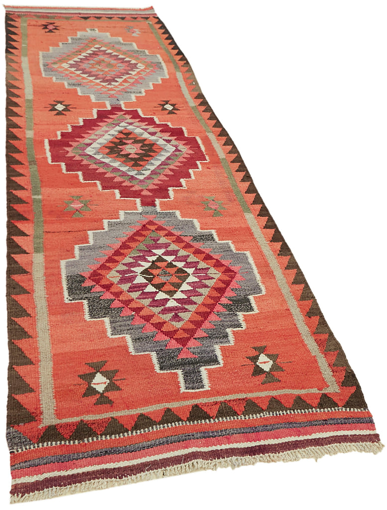 Vintage Heriki Kilim Runner - Collected Corridor 98x313cm detail image 2 at Sama Rugs