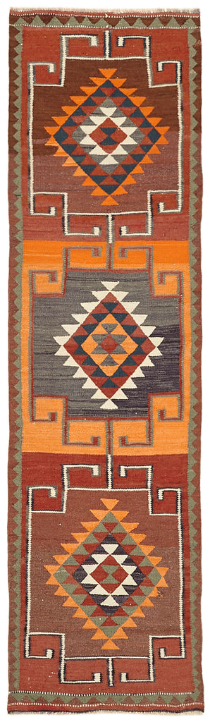 Vintage Heriki Kilim Runner - Nomad Heritage 90x318cm at Sama Rugs
