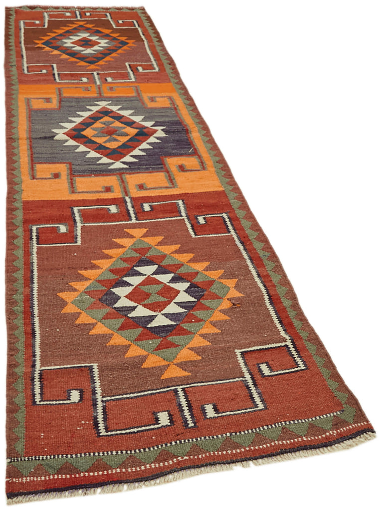 Vintage Heriki Kilim Runner - Nomad Heritage 90x318cm detail image 2 at Sama Rugs