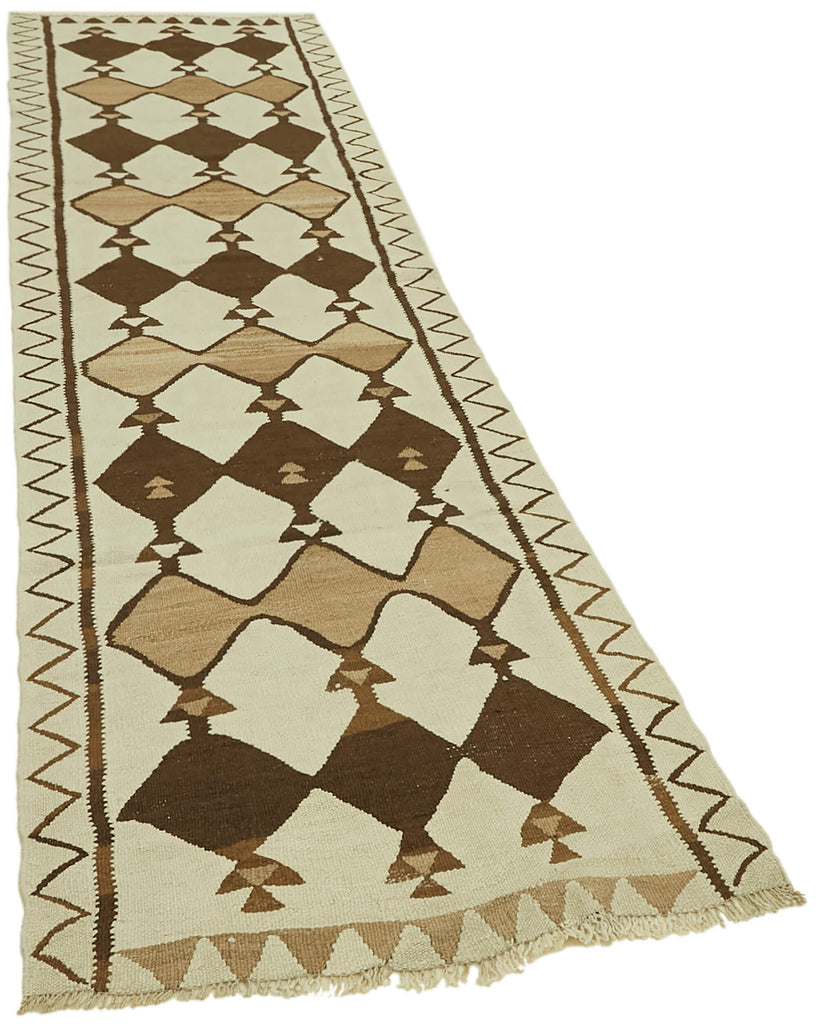 Vintage Heriki Kilim Runner - Anatolian Archive 92x305cm detail image 2 at Sama Rugs