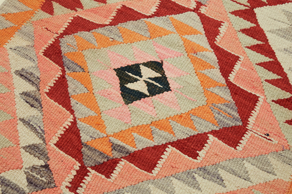 Vintage Heriki Kilim Runner - World Collected 90x322cm detail image 5 at Sama Rugs