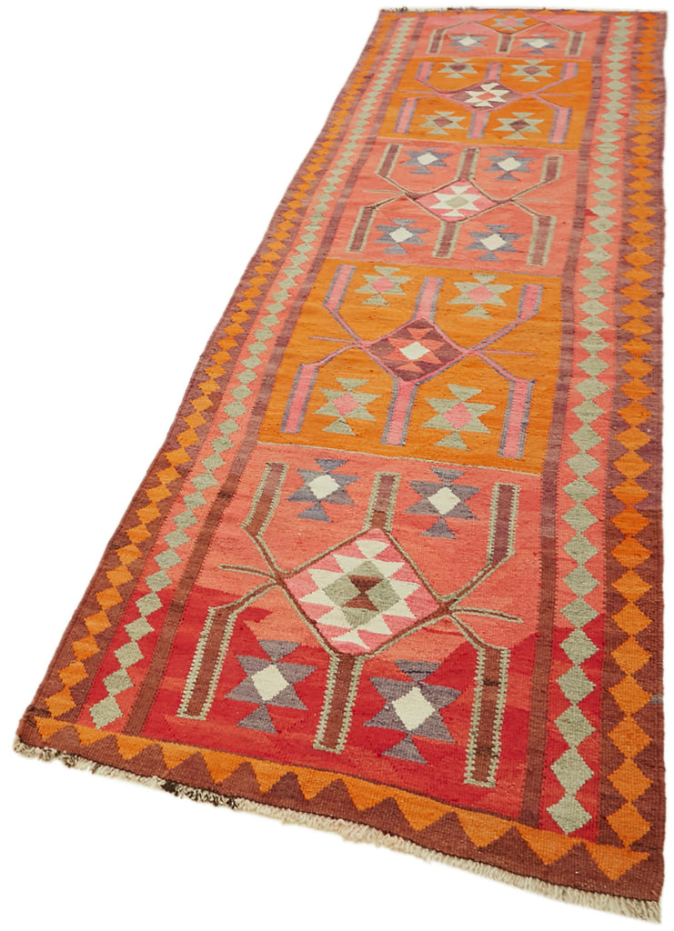 Vintage Heriki Kilim Runner - Restored Heritage 105x355cm detail image 3 at Sama Rugs