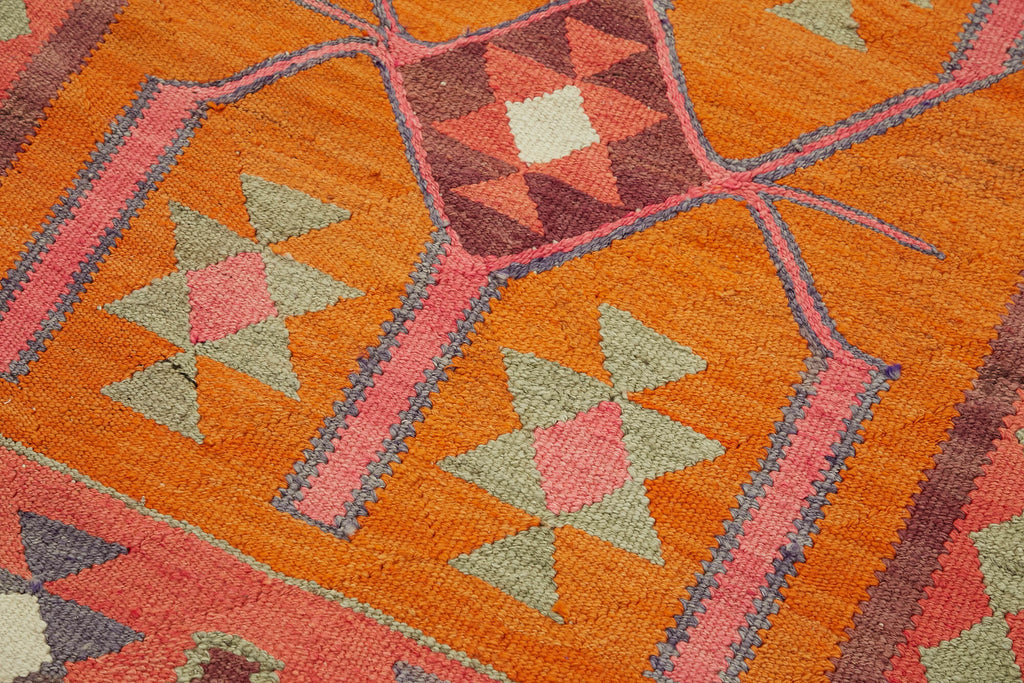 Vintage Heriki Kilim Runner - Restored Heritage 105x355cm detail image 5 at Sama Rugs