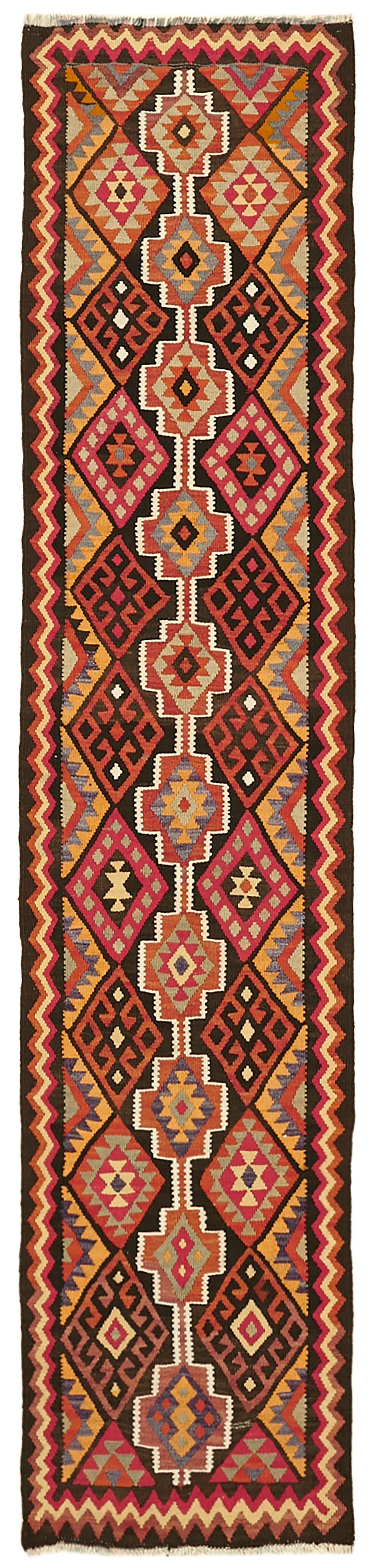 Vintage Heriki Kilim Runner - Old World Passage 80x350cm at Sama Rugs