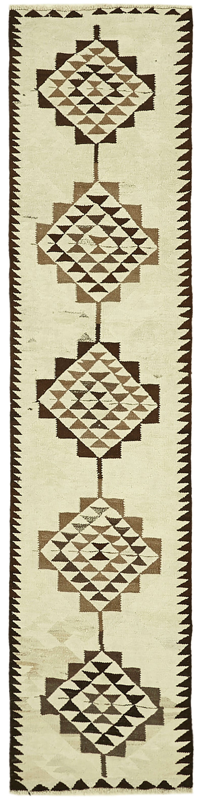 Vintage Heriki Kilim Runner - Hand Restored 85x338cm at Sama Rugs