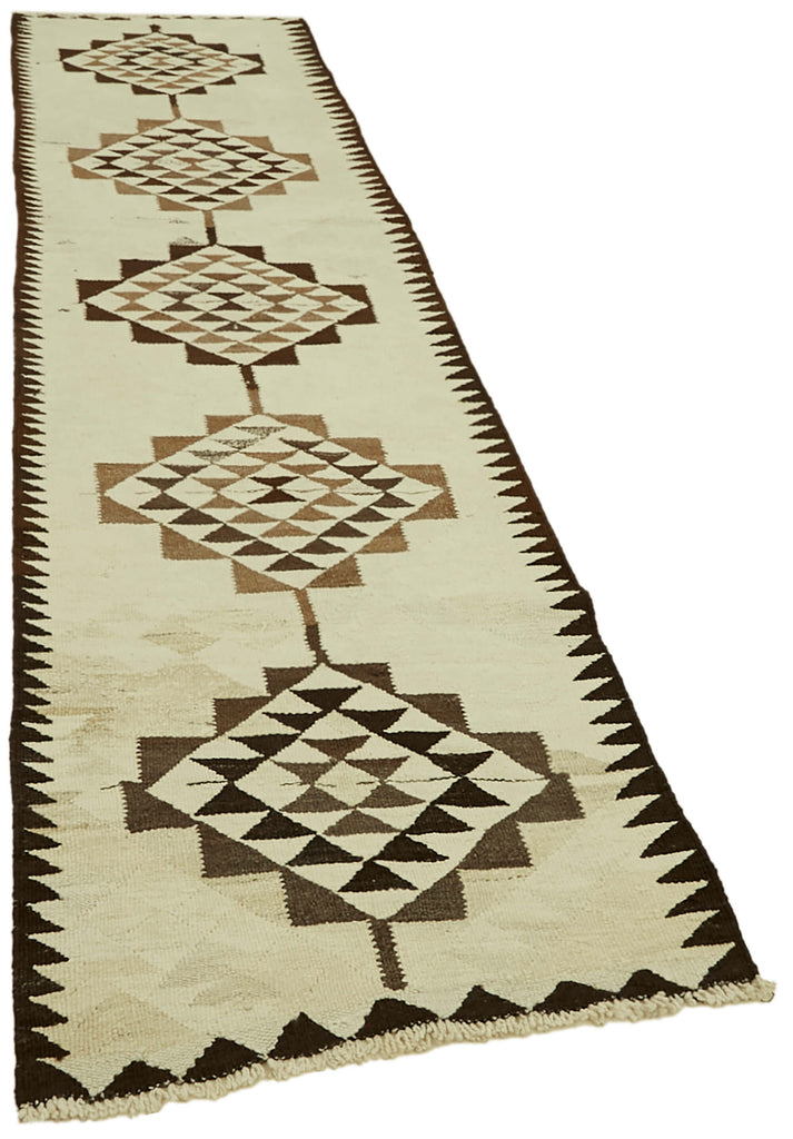 Vintage Heriki Kilim Runner - Hand Restored 85x338cm detail image 2 at Sama Rugs