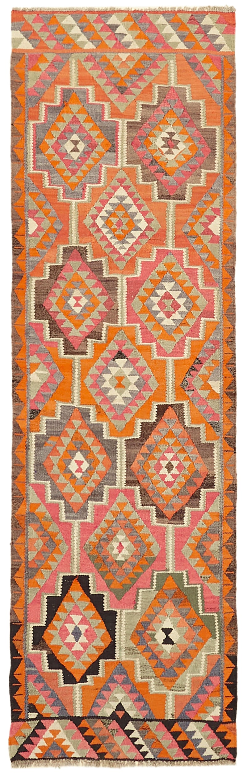 Vintage Heriki Kilim Runner - Collected Kilim 95x300cm at Sama Rugs