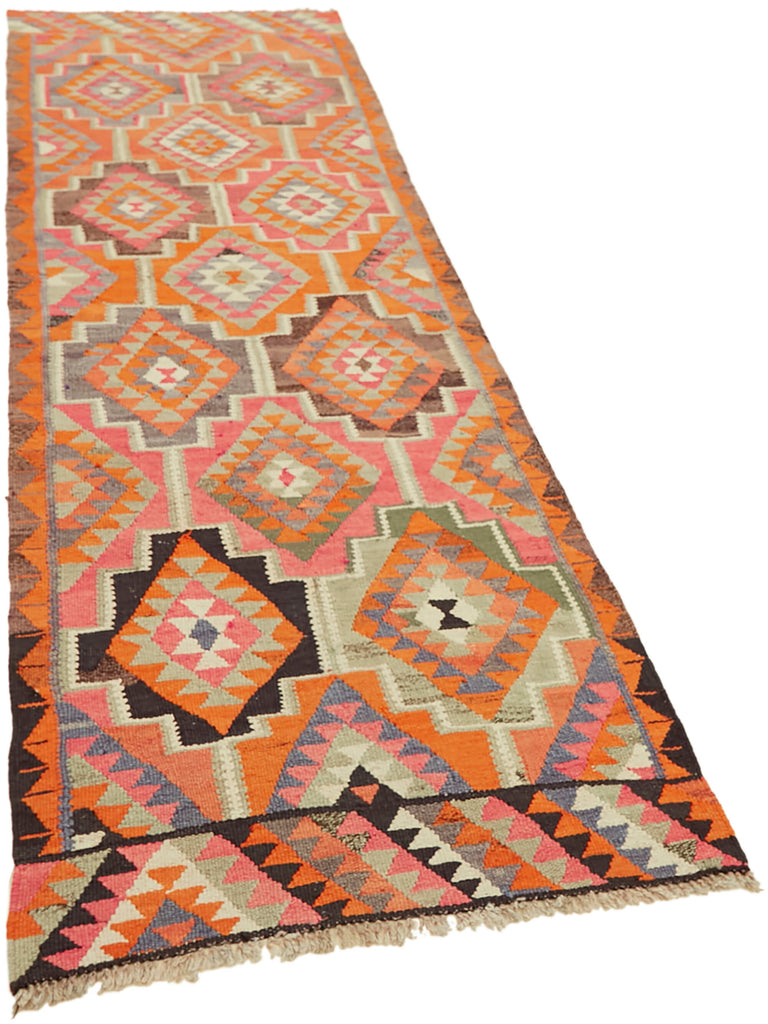 Vintage Heriki Kilim Runner - Collected Kilim 95x300cm detail image 2 at Sama Rugs