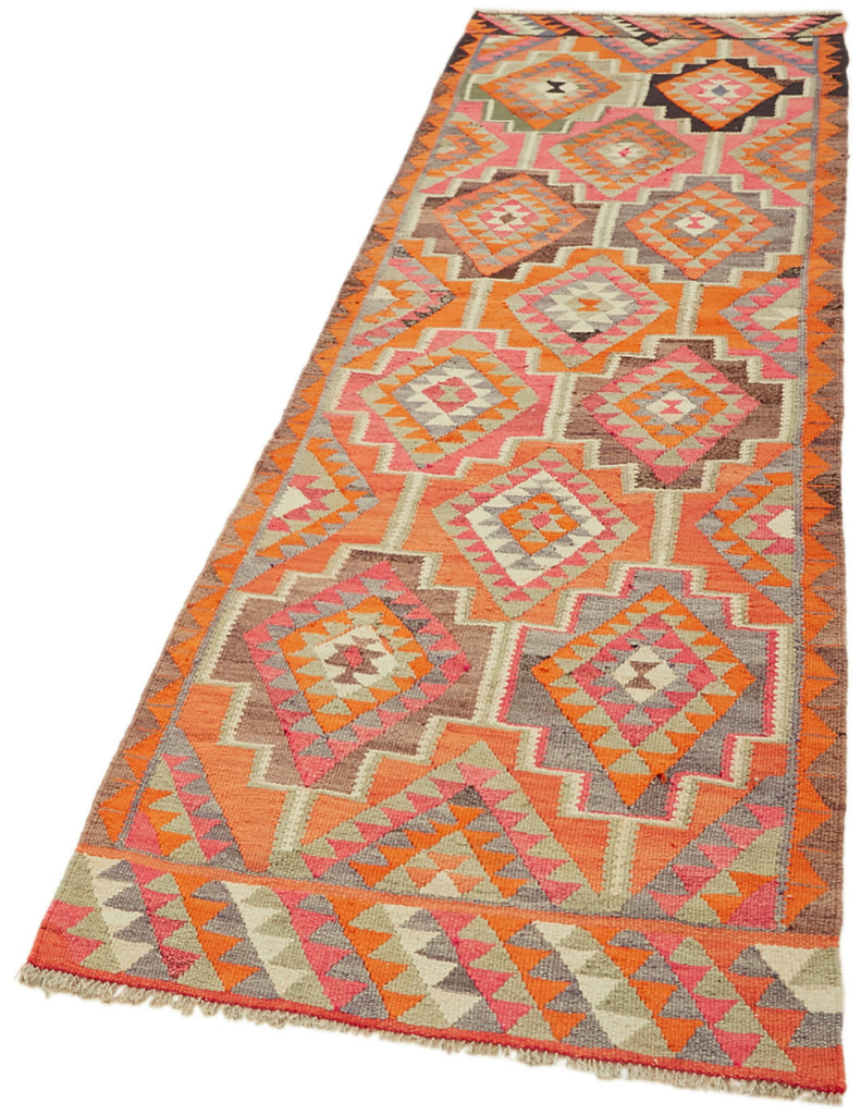 Vintage Heriki Kilim Runner - Collected Kilim 95x300cm detail image 3 at Sama Rugs
