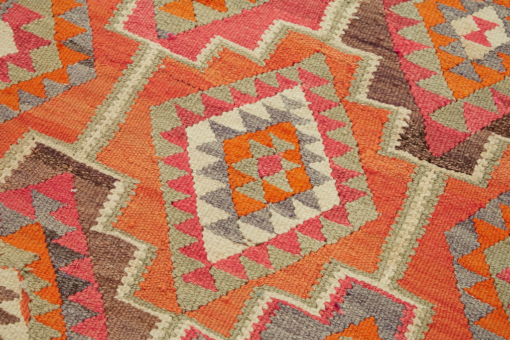 Vintage Heriki Kilim Runner - Collected Kilim 95x300cm detail image 5 at Sama Rugs