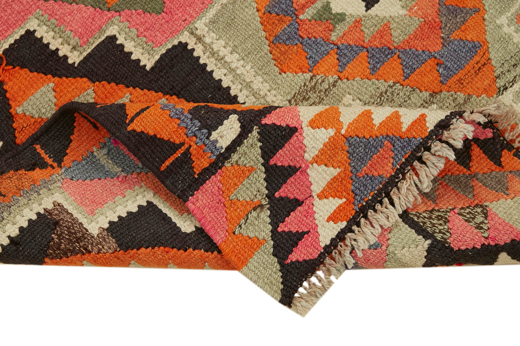 Vintage Heriki Kilim Runner - Collected Kilim 95x300cm detail image 6 at Sama Rugs