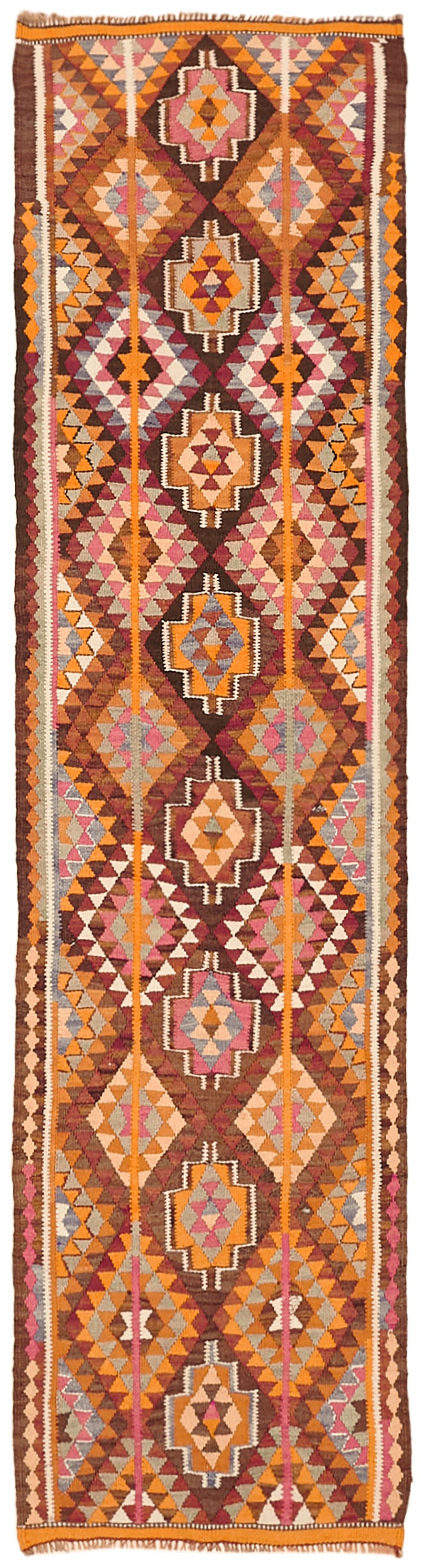 Vintage Heriki Kilim Runner - Woven Journey 90x328cm at Sama Rugs