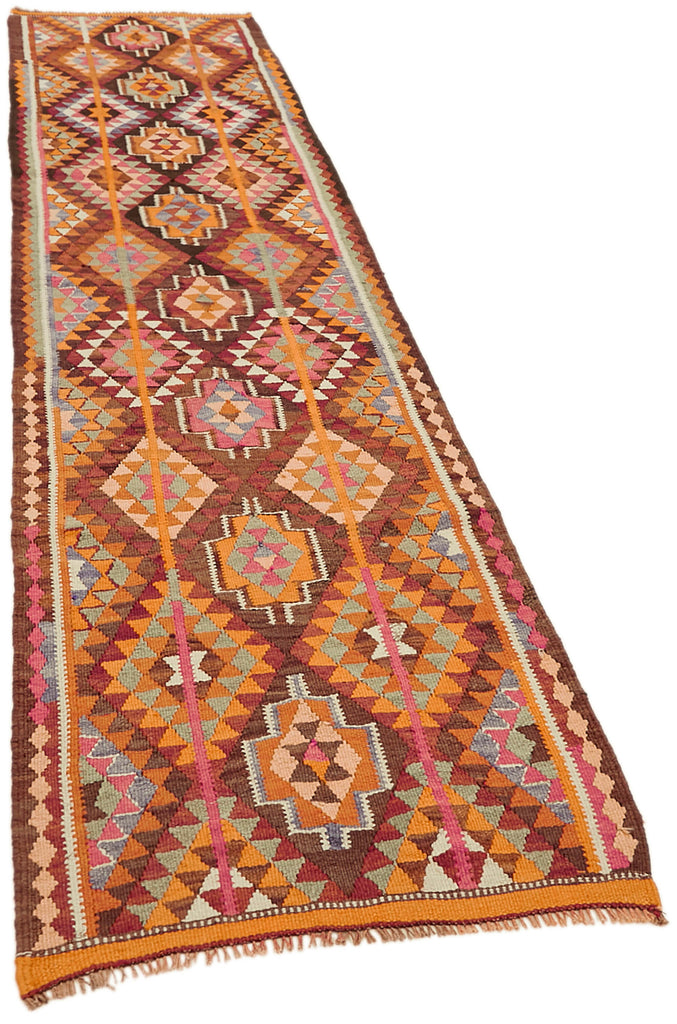 Vintage Heriki Kilim Runner - Woven Journey 90x328cm detail image 2 at Sama Rugs