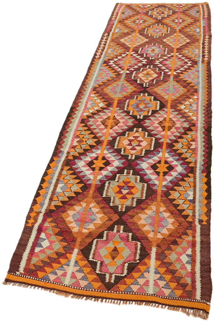 Vintage Heriki Kilim Runner - Woven Journey 90x328cm detail image 3 at Sama Rugs