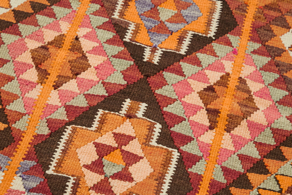 Vintage Heriki Kilim Runner - Woven Journey 90x328cm detail image 5 at Sama Rugs