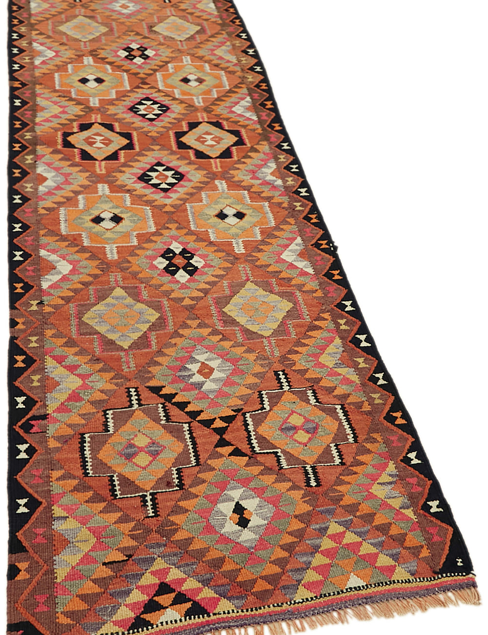 Vintage Heriki Kilim Runner - Artisan Refinished 86x303cm