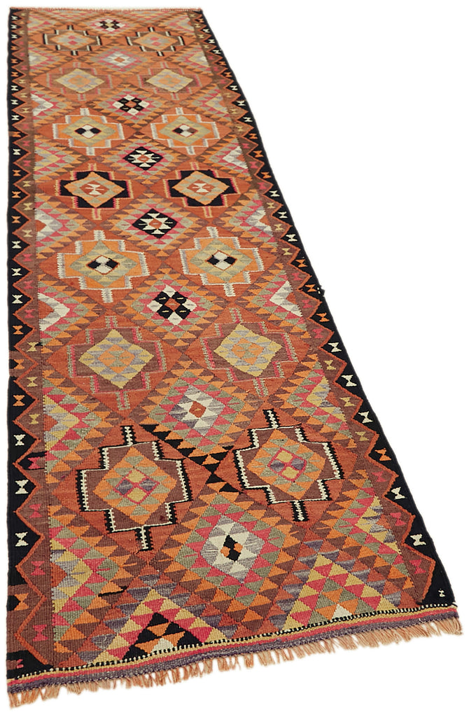 Vintage Heriki Kilim Runner - Artisan Refinished 86x303cm detail image 2 at Sama Rugs